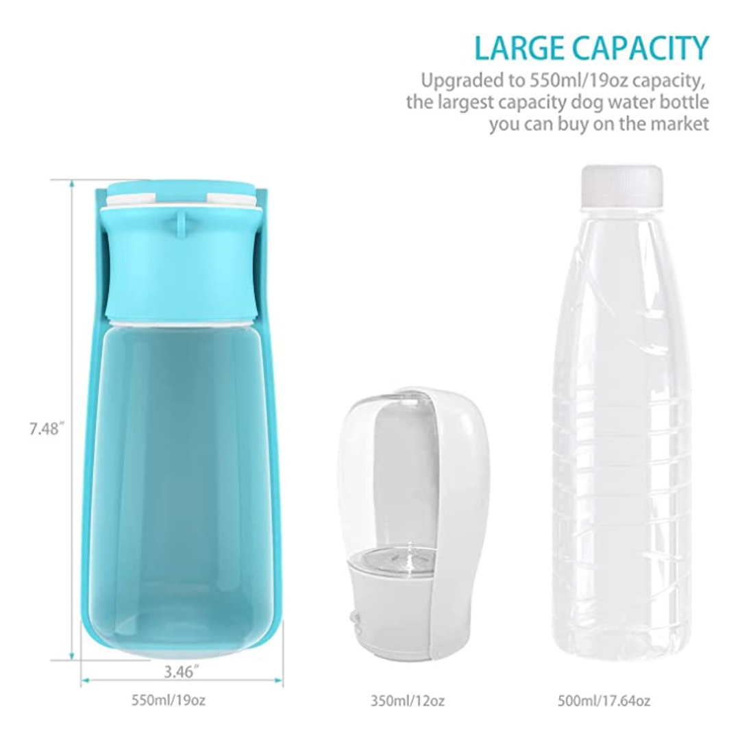 Dog Water Bottle for Walking 19 OZ or 12 OZ