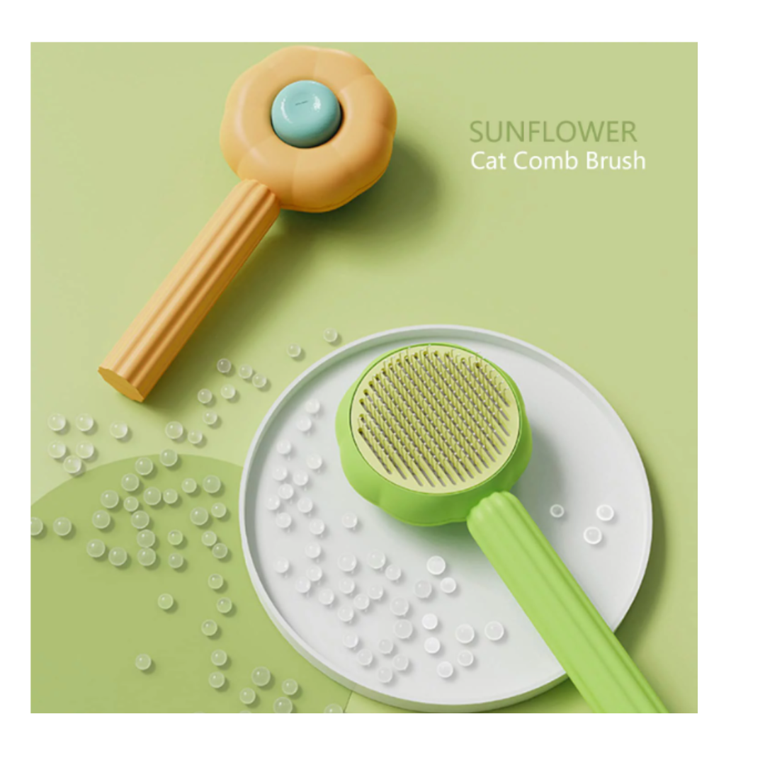 Pet Grooming Slicker for Self Cleaning