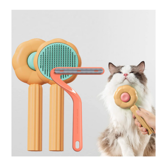 Pet Grooming Slicker for Self Cleaning