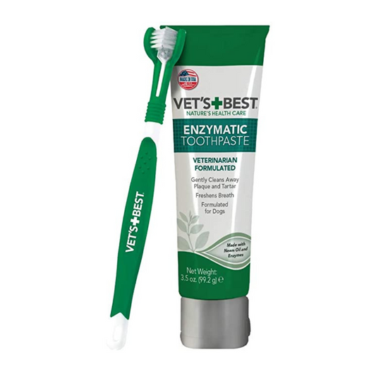 Dog Toothbrush and Enzymatic Toothpaste Set