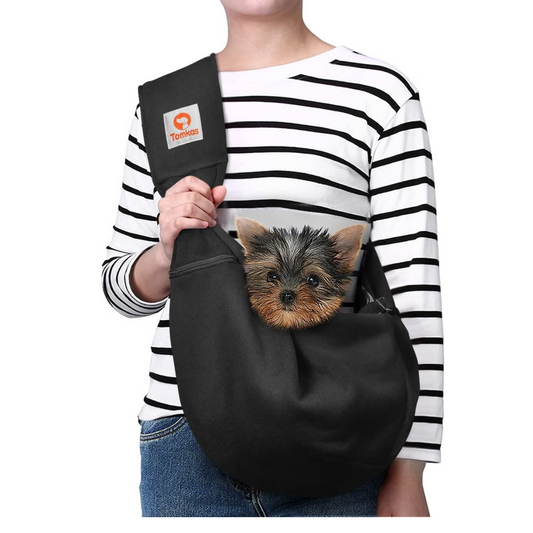 Dog Sling Carrier with Adjustable Strap & Zipper