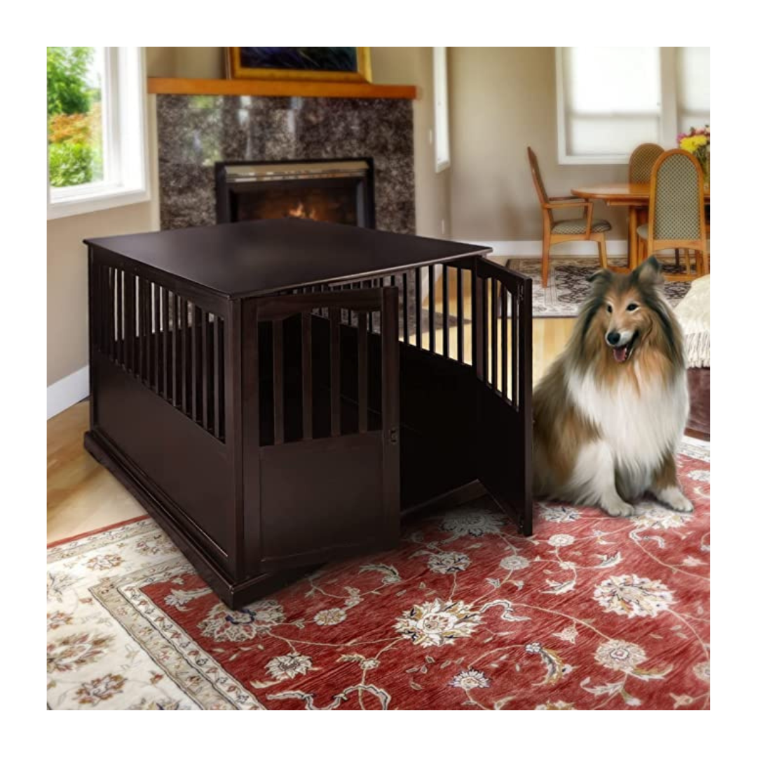 Wooden Extra Large Pet Crate, End Table