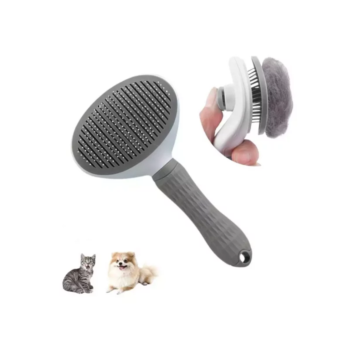 Pet Grooming Slicker for Self Cleaning