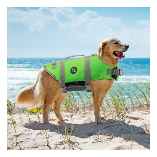 Adjustable Dog Life Jacket with Rescue Handle