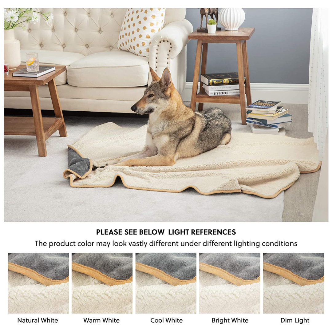 Waterproof Dog Blankets for Small Dogs Grey