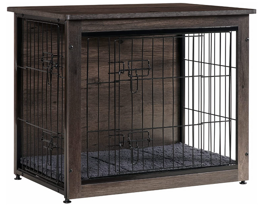 Wooden Dog Crate with Double Doors