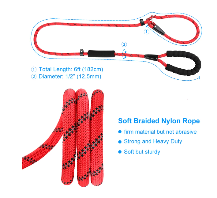 Anti-Choking with Traffic Padded Dog Leash