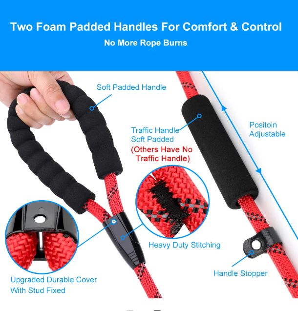 Anti-Choking with Traffic Padded Dog Leash