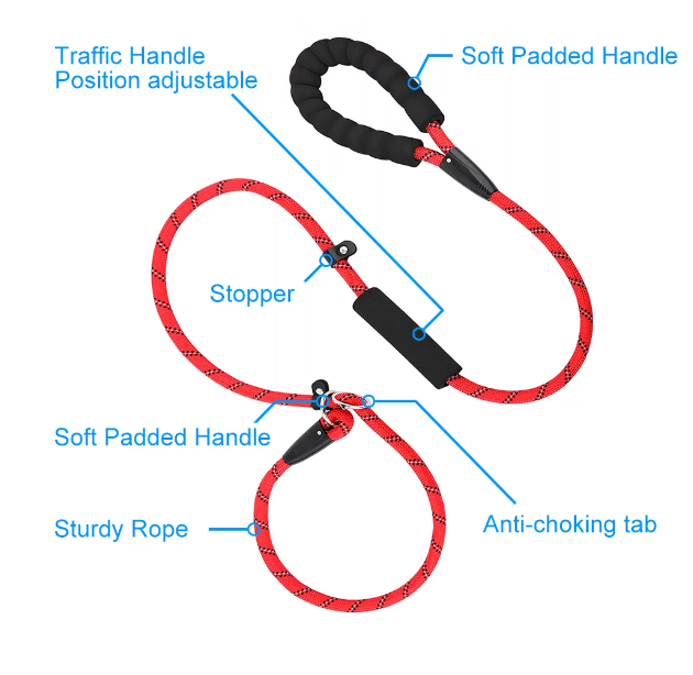 Anti-Choking with Traffic Padded Dog Leash