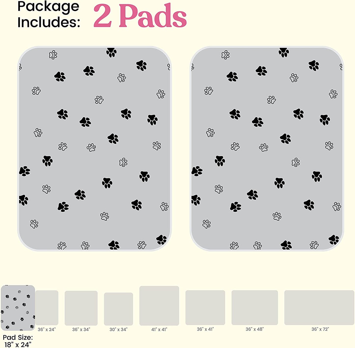 2-Pack Superior Reusable Puppy Pads Pet Training Pads – The Pet Parlor